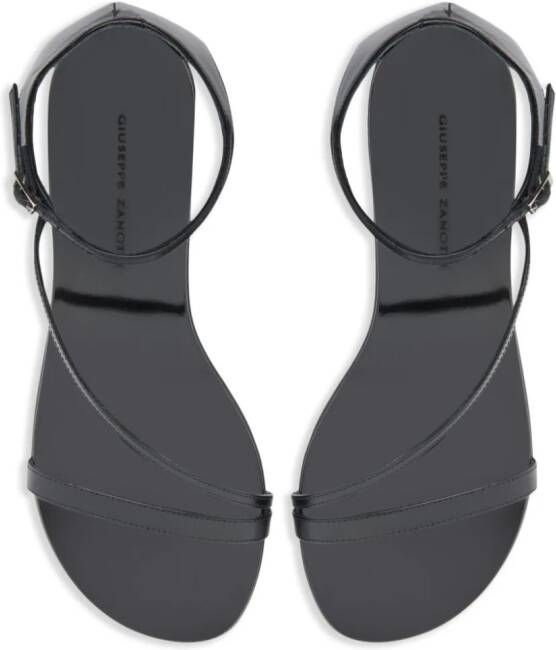 Giuseppe Zanotti Rochelle leren sandalen Zwart