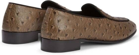 Giuseppe Zanotti Rudolph leren loafers Bruin