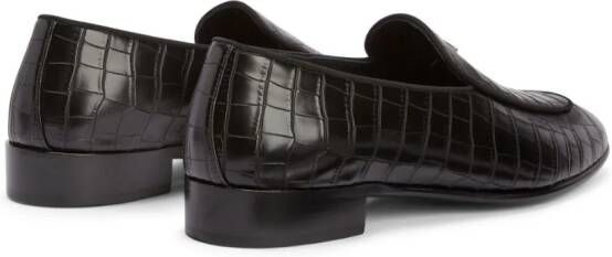 Giuseppe Zanotti Rudolph leren loafers Zwart