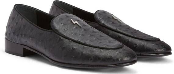 Giuseppe Zanotti Rudolph leren loafers Zwart