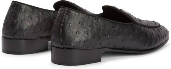 Giuseppe Zanotti Rudolph leren loafers Zwart