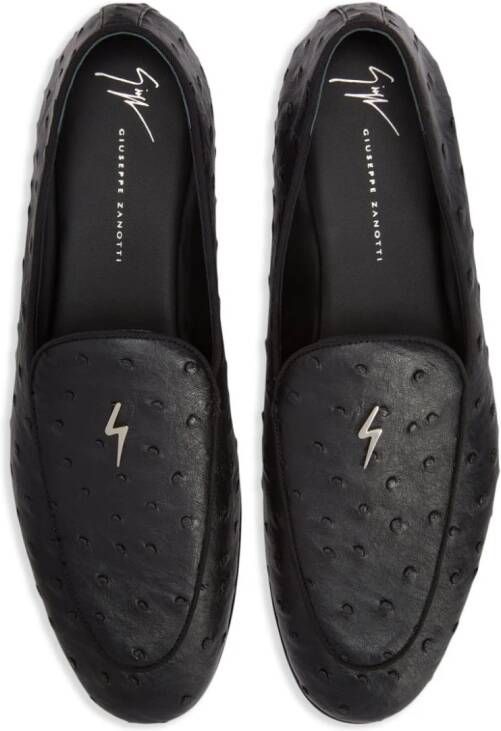 Giuseppe Zanotti Rudolph leren loafers Zwart