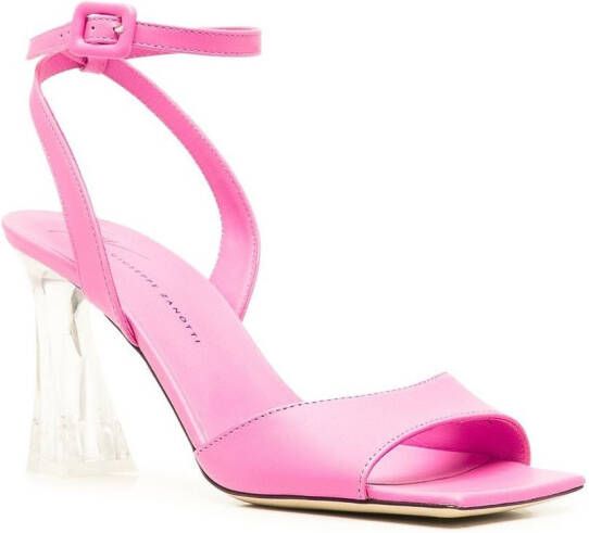 Giuseppe Zanotti Sandalen met doorzichtige hak Roze