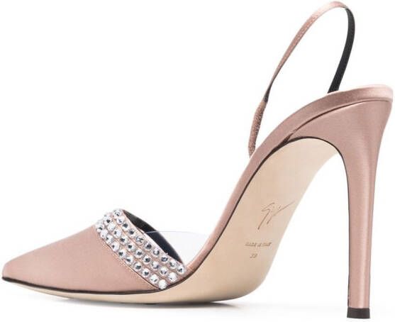 Giuseppe Zanotti Sandalen met kristallen detail Beige