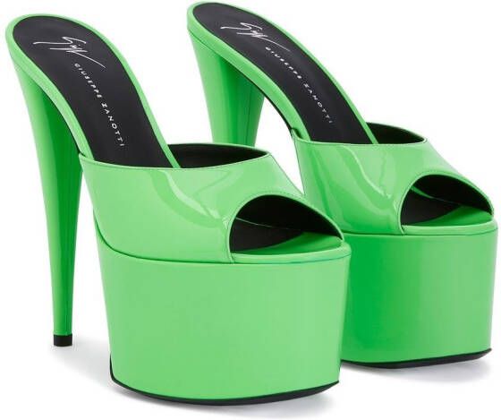 Giuseppe Zanotti Sandalen met plateauzool Groen