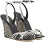 Giuseppe Zanotti Sandalen met slangenleer-effect Zilver - Thumbnail 2