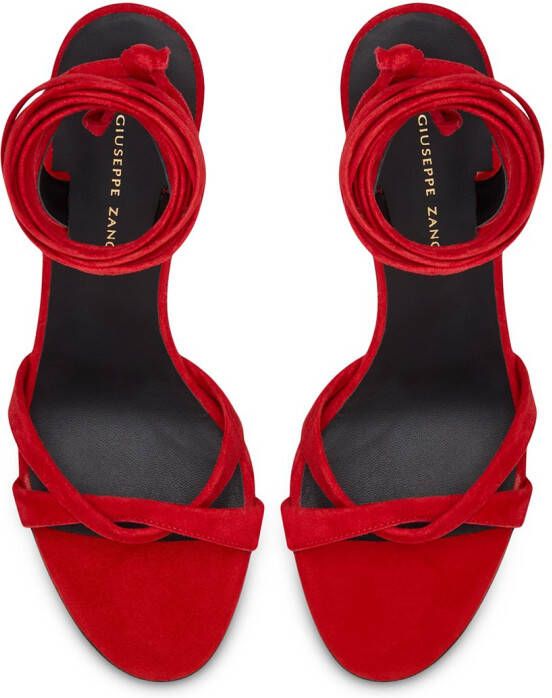 Giuseppe Zanotti Sandalen verfraaid met kristal Rood