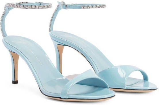 Giuseppe Zanotti Sandalen verfraaid met kristallen Blauw