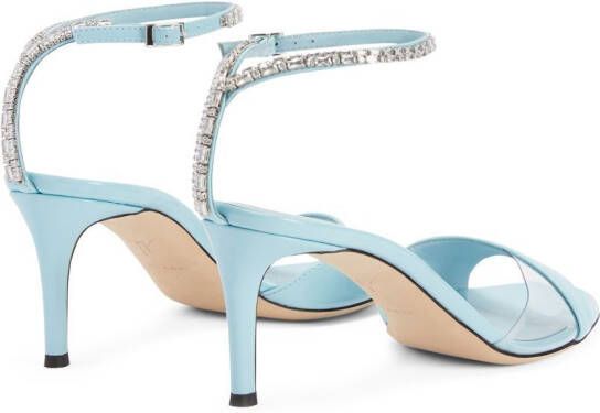 Giuseppe Zanotti Sandalen verfraaid met kristallen Blauw