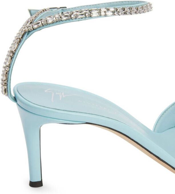 Giuseppe Zanotti Sandalen verfraaid met kristallen Blauw