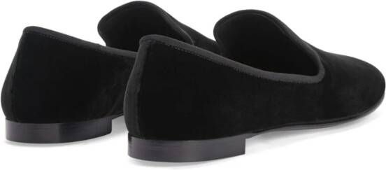 Giuseppe Zanotti Seymour fluwelen loafers Zwart