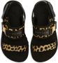 Giuseppe Zanotti Shyan chunky suède sandalen met print Zwart - Thumbnail 4