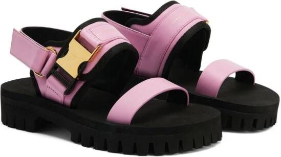 Giuseppe Zanotti Shyan leren sandalen met gesp Roze