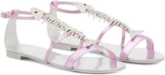 Giuseppe Zanotti Slim sandalen met open neus Roze