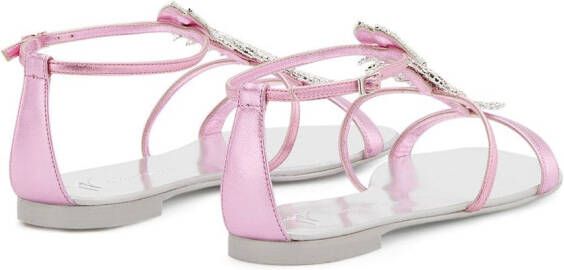 Giuseppe Zanotti Slim sandalen met open neus Roze