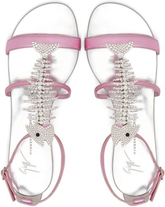 Giuseppe Zanotti Slim sandalen met open neus Roze