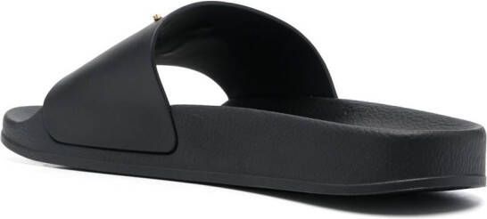 Giuseppe Zanotti Slippers met logo plakkaat Zwart