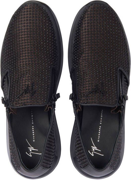 Giuseppe Zanotti Sneakers met studs Bruin