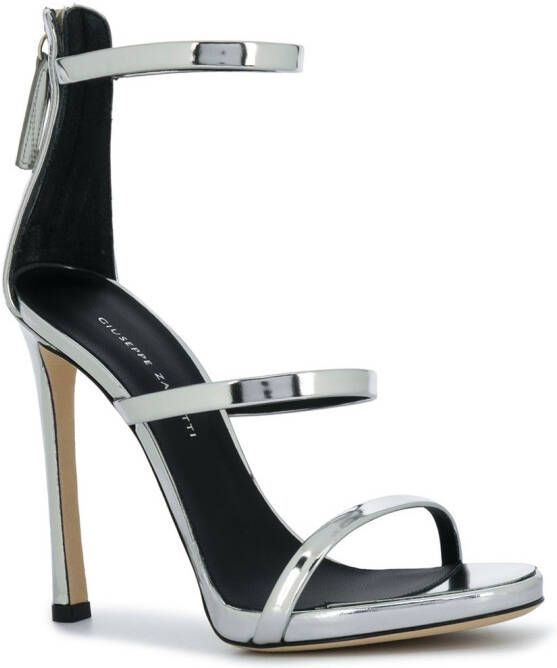 Giuseppe Zanotti Stiletto sandalen Zilver