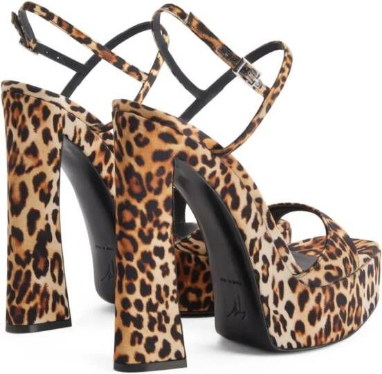 Giuseppe Zanotti Sylvy 145 sandalen met luipaardprint Bruin