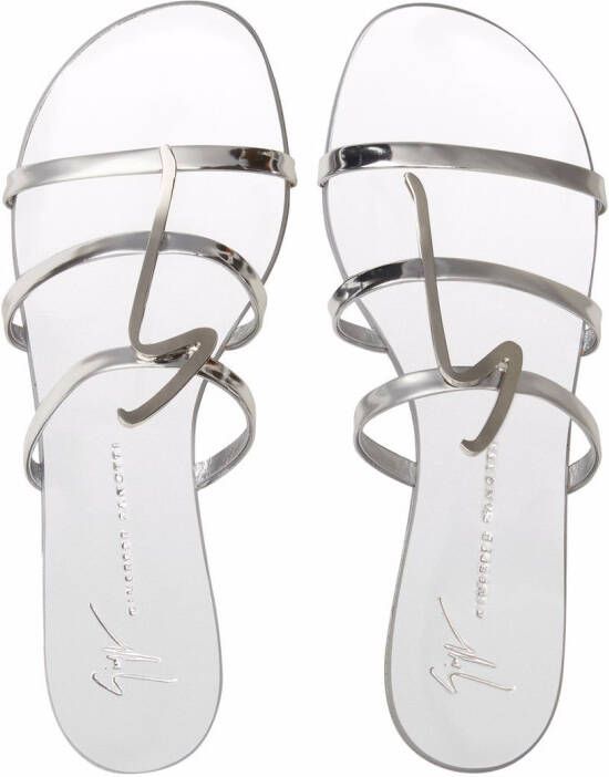 Giuseppe Zanotti Syrma sandalen met G bandje Zilver