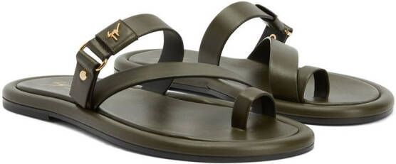 Giuseppe Zanotti Taanguy slip-on sandalen Groen