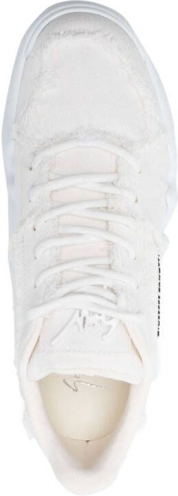 Giuseppe Zanotti Talon sneakers met franje afwerking Wit