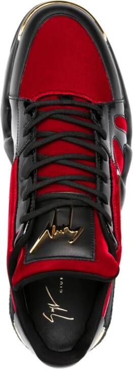 Giuseppe Zanotti Talon sneakers met logo-plakkaat Rood