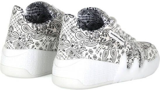 Giuseppe Zanotti Talon sneakers met paisley-print Wit