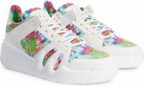 Giuseppe Zanotti Talon sneakers met tie-dye print Wit