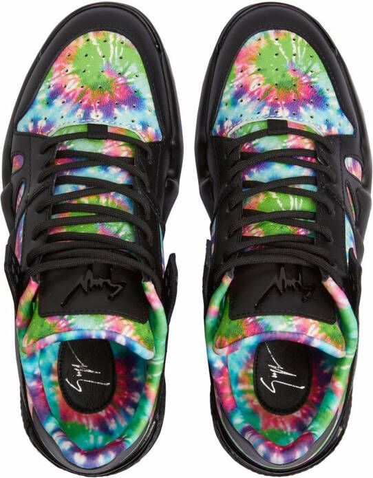 Giuseppe Zanotti Talon sneakers met tie-dye print Zwart