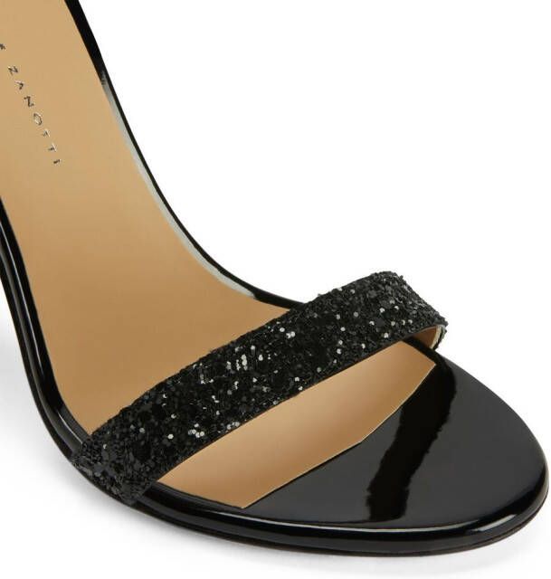 Giuseppe Zanotti Tara sandalen met glitter Zwart