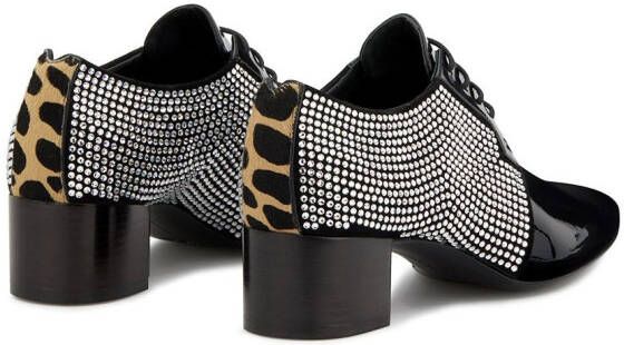 Giuseppe Zanotti Thaila Sparkle veterschoenen Zwart