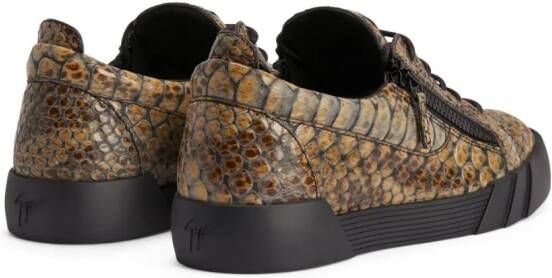 Giuseppe Zanotti The Shark 5.0 leren sneakers Bruin