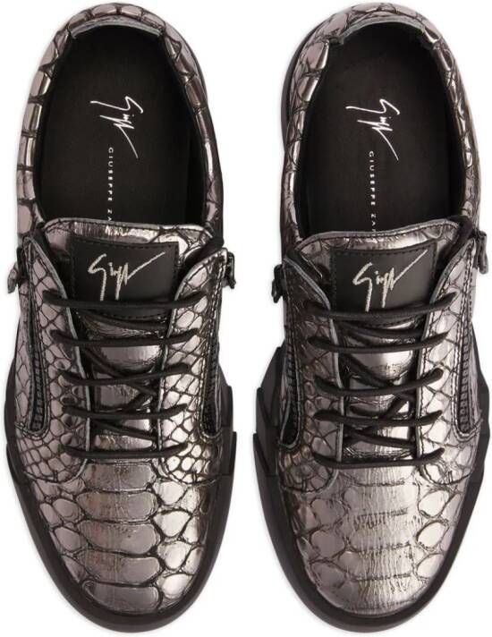 Giuseppe Zanotti The Shark 5.0 metallic sneakers Zwart