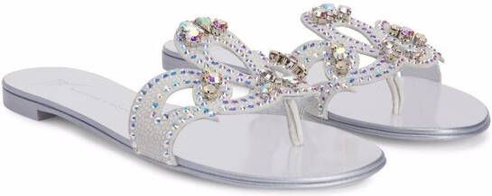 Giuseppe Zanotti Turchesite sandalen Zilver