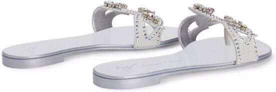 Giuseppe Zanotti Turchesite sandalen Zilver