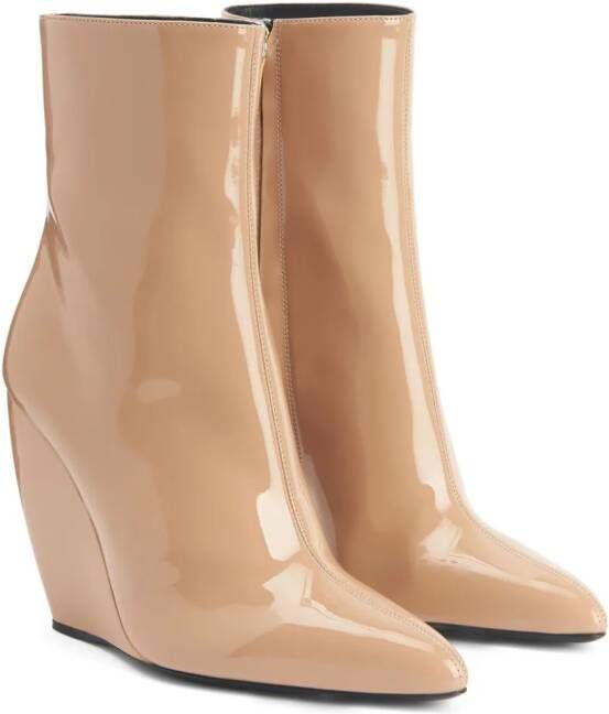 Giuseppe Zanotti Tylde lakleren laarzen Beige