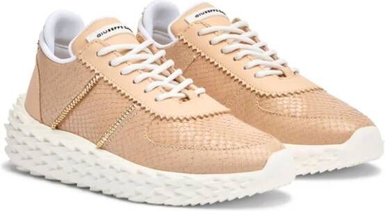 Giuseppe Zanotti Urchin leren sneakers Beige