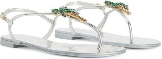 Giuseppe Zanotti Venice Beach sandalen Zilver