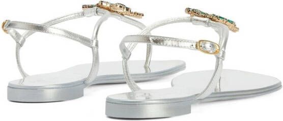 Giuseppe Zanotti Venice Beach sandalen Zilver