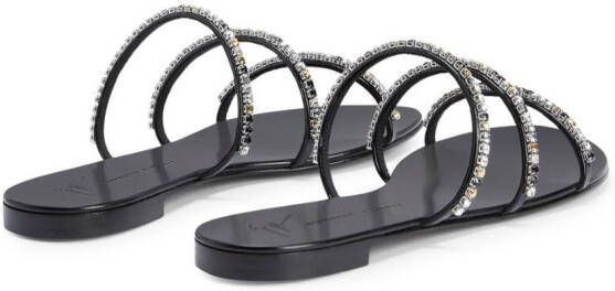 Giuseppe Zanotti Verfraaide sandalen Zwart