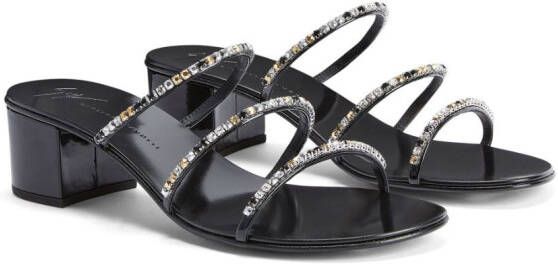 Giuseppe Zanotti Verfraaide sandalen Zwart