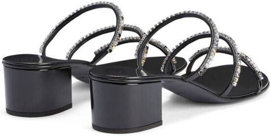 Giuseppe Zanotti Verfraaide sandalen Zwart