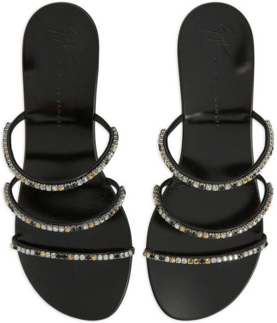 Giuseppe Zanotti Verfraaide sandalen Zwart