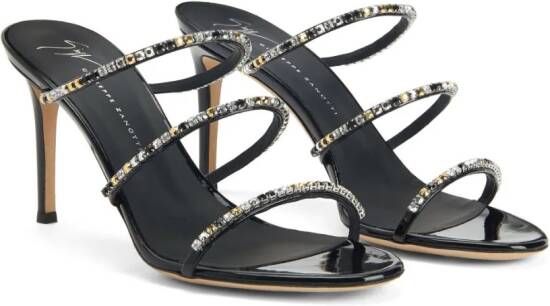 Giuseppe Zanotti Verfraaide sandalen Zwart