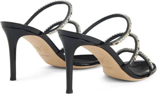 Giuseppe Zanotti Verfraaide sandalen Zwart