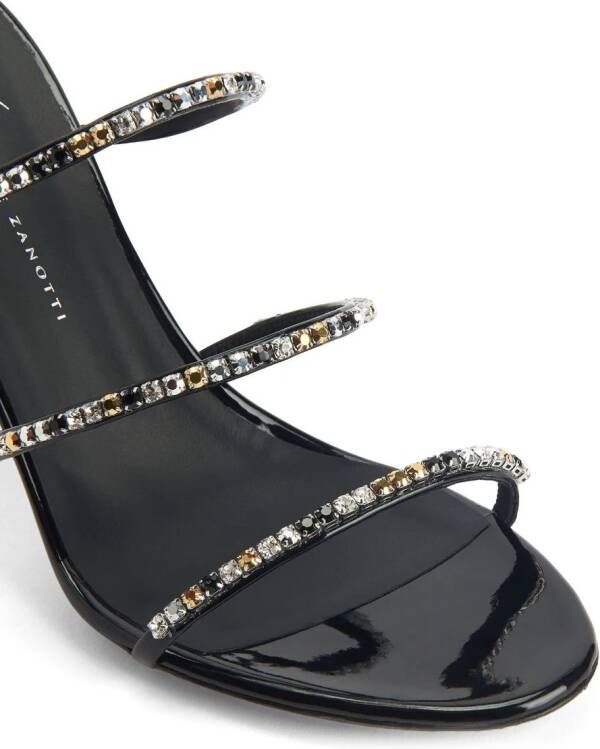 Giuseppe Zanotti Verfraaide sandalen Zwart