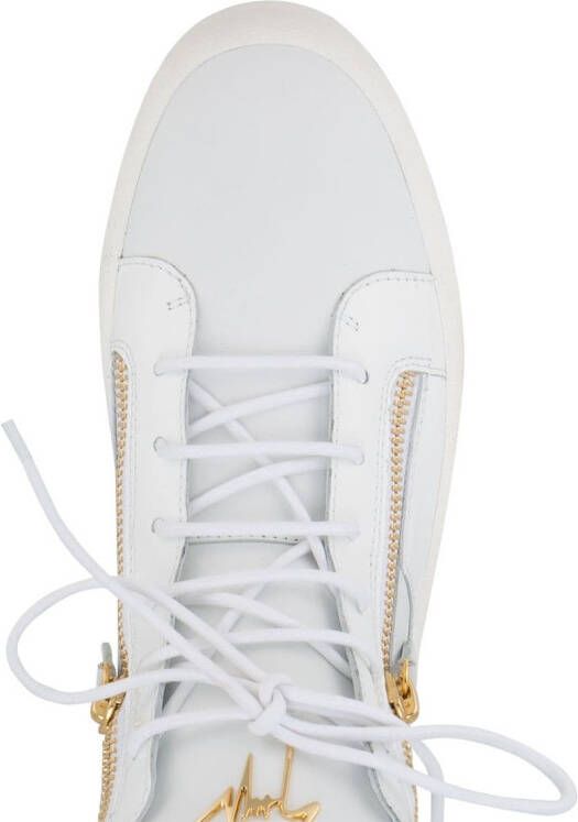 Giuseppe Zanotti witte Kriss hi top sneakers