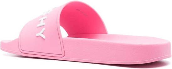 Givenchy Badslippers met logo-reliëf Roze